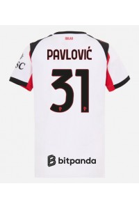 Fotbalové Dres AC Milan Strahinja Pavlovic #31 Dámské Venkovní Oblečení 2025-26 Krátký Rukáv
